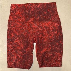 Lululemon Red Patterned Shorts